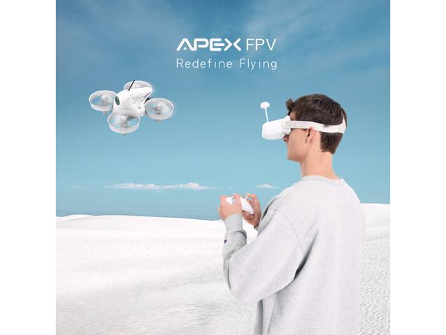 APEX FPV Drone,FPV Drone Kit,Racing Drone,Drone with Camera,FPV Goggles ,5.8G Real-Time Image Transmission,Super-Wide Lens 720P,White