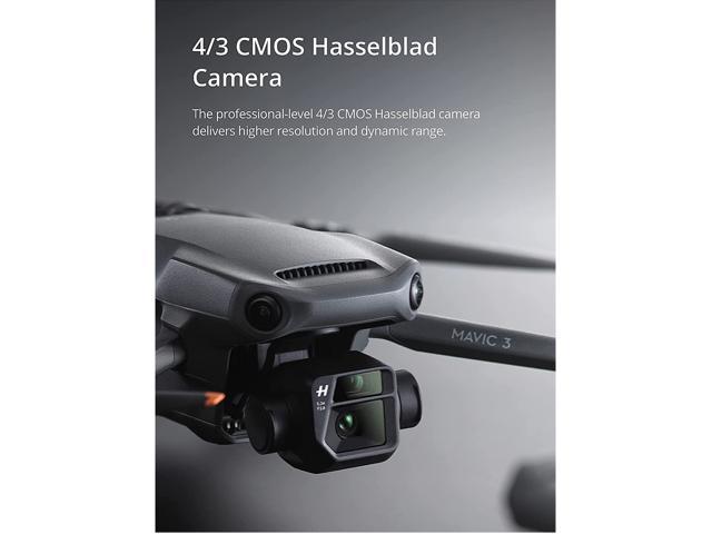 DJI Mavic 3 - Camera Drone with 4/3 CMOS Hasselblad Camera, 5.1K Video, Omnidirectional Obstacle Sensing, 46-Min Flight, RC Quadcopter with Advanced Auto Return, Max 15km Video Transmission