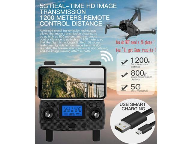 OPTIMAL GPS Drone for adults with 360 ?? obstacle avoidance and 4K HD Three-Axis Gimbal Camera, 5G WIFI FPV long flight time RC Quadcopter Brushless (3 batteries)