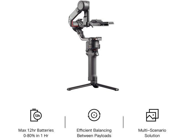 DJI RS 2-3-Axis Gimbal Stabilizer for DSLR and Mirrorless Cameras, Nikon, Sony, Panasonic, Canon, Fuji, 10lbs Tested Payload, 1.4?? Full-Color Touchscreen, Carbon Fiber Construction, Black