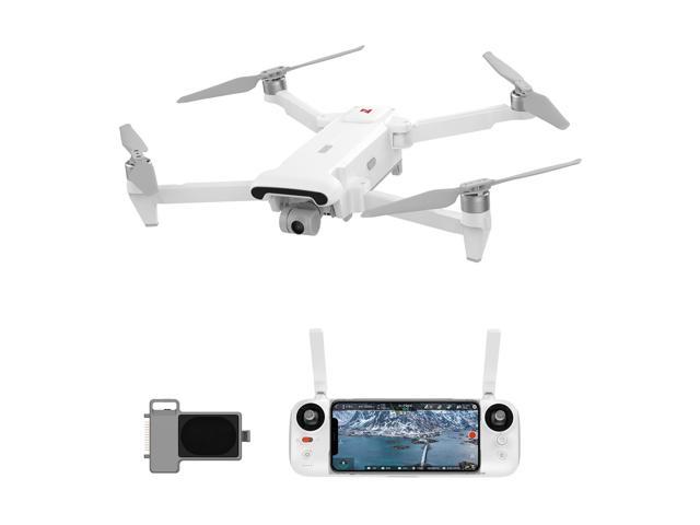 FIMI X8SE 2022 V2 Foldable Drone with 4K Camera, RC Quadcopter with 3-Axis Gimbal, 35min Flight Time, 10km Video Transmission, 48MP Photo, Level 8 Wind Resistance with 128 SD Card and Megaphone