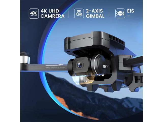 Holy Stone 2-Axis Gimbal GPS Drone with 4K EIS Camera for Adults Beginner, HS720G Foldable FPV RC Quadcopter with Brushless Motor, 5G WiFi Transmission, Optical Flow, Follow Me, Smart Return Home