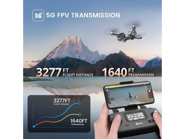 Holy Stone 2-Axis Gimbal GPS Drone with 4K EIS Camera for Adults Beginner, HS720G Foldable FPV RC Quadcopter with Brushless Motor, 5G WiFi Transmission, Optical Flow, Follow Me, Smart Return Home