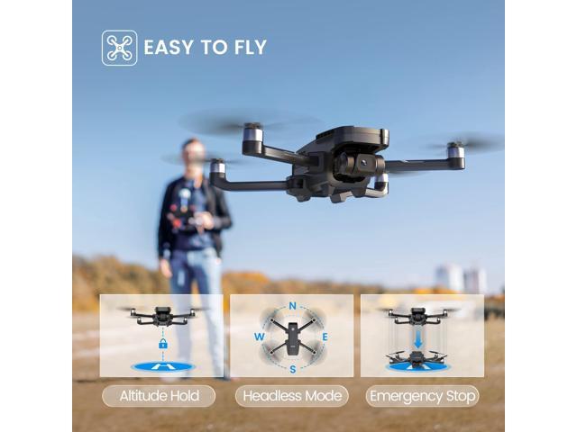 Holy Stone 2-Axis Gimbal GPS Drone with 4K EIS Camera for Adults Beginner, HS720G Foldable FPV RC Quadcopter with Brushless Motor, 5G WiFi Transmission, Optical Flow, Follow Me, Smart Return Home