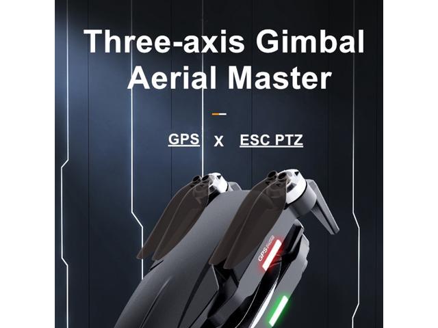 3-axis gimbal drone 8K HD dual-camera controllable ESC camera 5km GPS professional brushless aircraft 40 minutes of continuous flight 3 Battery