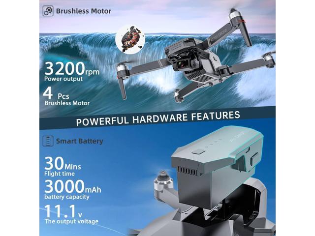 Binygo KF101 MAX GPS Drones with Camera for Adults 4K, RC Distance 5000M, 3 Axis Gimbal+EIS+Repeater, 5G FPV Foldable Quadcopter with Brushless Motor, 30Mins Flight Time 8K with three battery