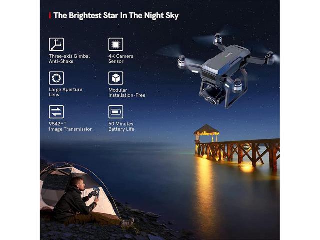 Binygo F7 Drone with Camera for Adults 4K, 9800ft Video Transmission, Camera Drone with 3-Axis Gimbal, GPS Auto Return, Follow Me, Waypoints, Level 6 Wind Resistance F7 4K PRO with 3 Battery