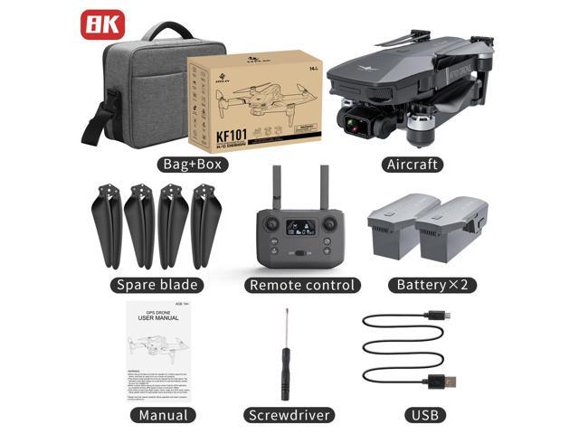 Binygo KF101 MAX GPS Drones with Camera for Adults 4K, RC Distance 5000M, 3 Axis Gimbal+EIS+Repeater, 5G FPV Foldable Quadcopter with Brushless Motor, 30Mins Flight Time 8K with two battery