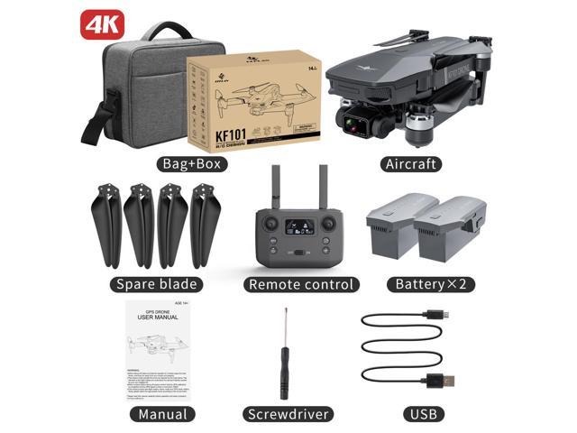 Binygo KF101 MAX GPS Drones with Camera for Adults 4K, RC Distance 5000M, 3 Axis Gimbal+EIS+Repeater, 5G FPV Foldable Quadcopter with Brushless Motor, 30Mins Flight Time 4K with two battery