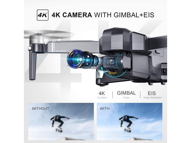 DEERC DE22Pro GPS Drone with 4K Camera 2-axis Gimbal, EIS Anti-Shake, 5G FPV Transmission, Brushless Motor, 52 Mins Flight with Carry Case