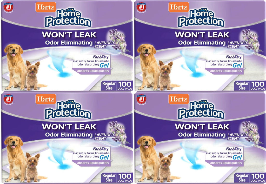 Hartz Home Protection Lavender Odor Eliminating Pads 400ct (4 x 100ct) - 