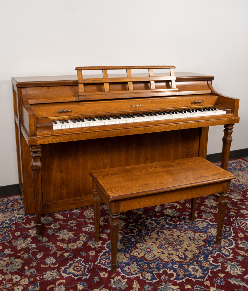 Baldwin Upright Piano Satin Walnut SN: 1240580