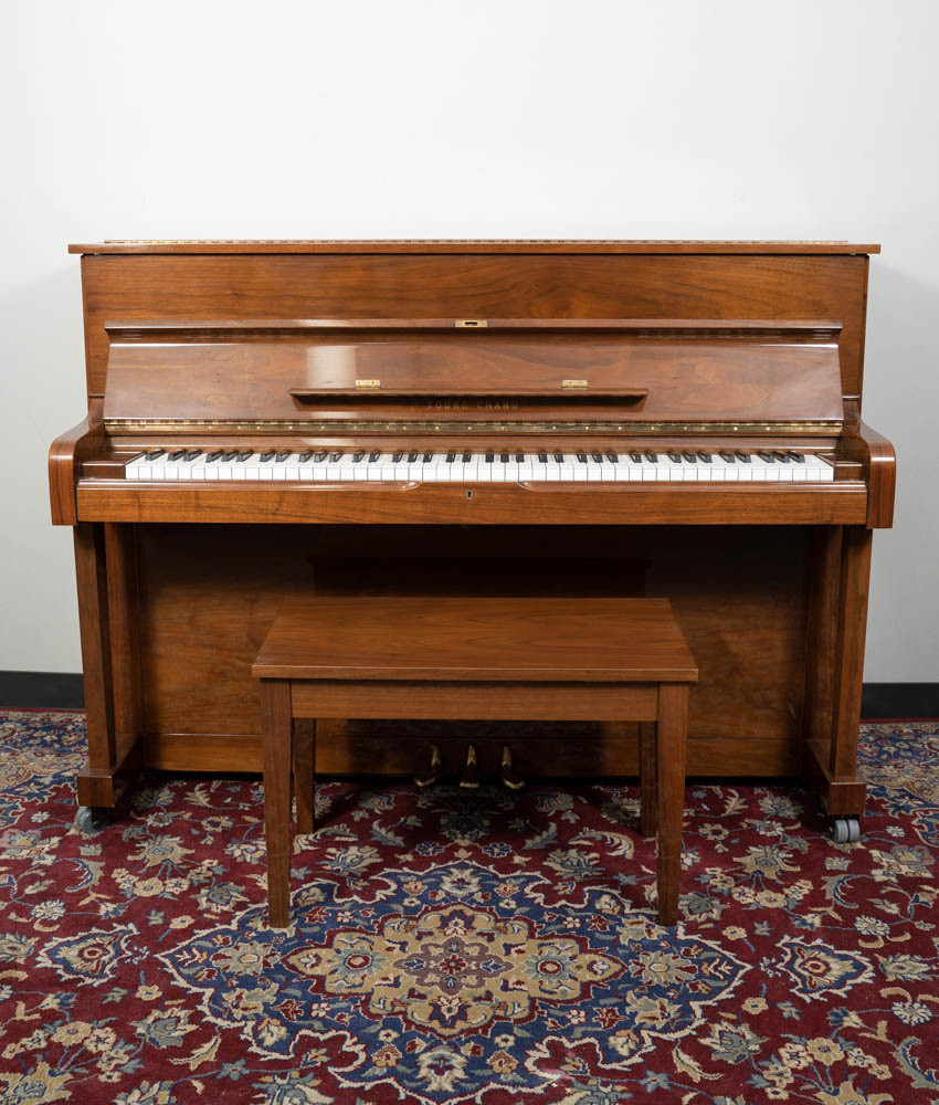 Young Chang 44 U-111 Upright Piano Polished Walnut