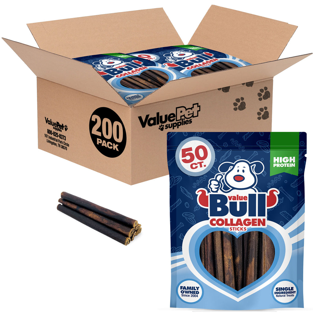 USA Collagen Sticks, Premium Beef Small Dog Chews, 6